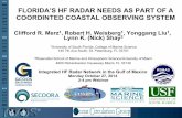 HF Radar Needs in Florida