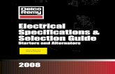 Electrical Specifications & Selection Guide - Delco Remy