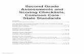 Second Grade Assessments and Scoring Checklists, Common Core ...