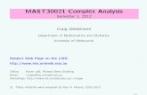 MAST30021 Complex Analysis