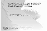 2008 CAHSEE: Math Released Test Questions - CAHSEE (CA Dept ...