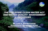 the philippine clean water act and water quality management ...