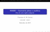 MA092 – Geometria plana e analítica - Área de uma região poligonal.