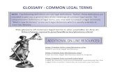 Glossary - Common Legal Terms Note