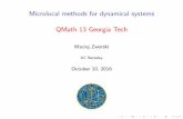 Microlocal methods for dynamical systems @let@token QMath 13 ...