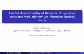Fréchet differentiability of the norm of Lp-spaces associated with ...