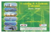 Training & Academic Calendar 2015-2016