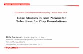 Case Studies in Soil Parameter Selections for Clay Foundations Bob ...