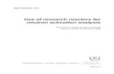 Use of research reactors for neutron activation analysis