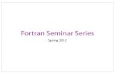 Fortran Seminar Series