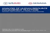 ANALYSIS OF HUMAN RESOURCE MANAGEMENT PRACTICES