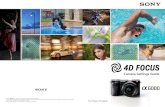 Sony Camera Settings Guide