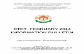 CTET- FEBRUARY 2014 INFORMATION BULLETIN