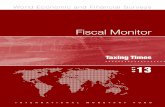 Fiscal Monitor: Taxing Times; October 2013