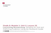 Grade 8: Module 1: Unit 2: Lesson 19 Launching Researching