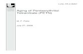 Aging of Pentaerythritol Tetranitrate (PETN)