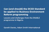 Monitoring business environment reform: The case of ENABLE Nigeria