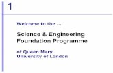 Science & Engineering Foundation Programme