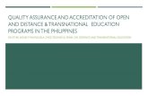Open and distance education in the philippines
