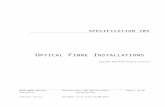 SPECIFICATION 705 OpticAL Fibre INstallations GENERAL