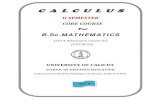 Calculus - Core course for II semester BSc Mathematics