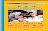 Guía de Evaluación para la Educación Técnico-Productiva