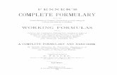 Fenner's Complete Formulary - Part IIIA - WORKING FORMULA