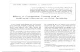 Effects of Competitive Context and of Additional Information on Price ...