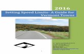 Setting Speed Limits- A Guide for Vermont Towns