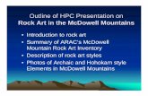 Outline of HPC Presentation on Rock Art in the McDowell Mountains
