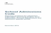 School Admissions Code 2014
