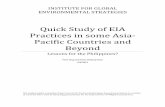 Quick Study of EIA Practices in some Asia‐ Pacific Countries and ...
