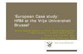 'European Case study: HRM at the Vrije Universiteit Brussel'