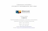 CHINESE STUDIES STUDENT HANDBOOK 2015-2016
