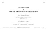 Lecture notes in KP8108 Advanced Thermodynamics