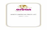 PROFESSIONAL USER NORTH AMERICAN PRICE LIST USD