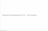 Software Engineering 2012 – All Projects