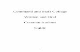 USMC Command & Staff College Written and Oral Communications