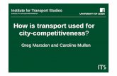 How is transport used for city-competitiveness?