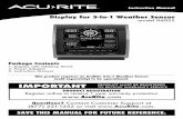 AcuRite Display for 5-in-1 Weather Sensor Instruction Manual 06022
