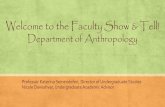 Welcome to the Faculty Show & Tell!