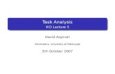 Task Analysis - HCI Lecture 5