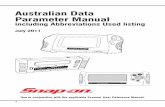 Australian Data Parameter Manual