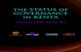 the STATUS of GOVERNANCE in KENYA