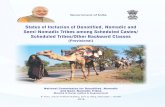 Status of Inclusion of Denotified, Nomadic and Semi-Nomadic Tribes ...
