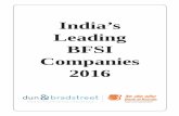 India's Leading BFSI Companies 2016
