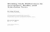 Writing Style Differences in Newspaper, Radio, and