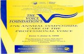 The Voice Foundations 27th Annual Symposium 1998