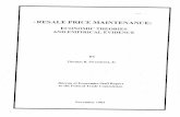 Resale Price Maintenance: Economic Theories and Empirical ...
