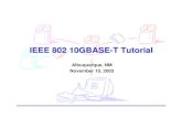 IEEE 802 10GBASE-T Tutorial
